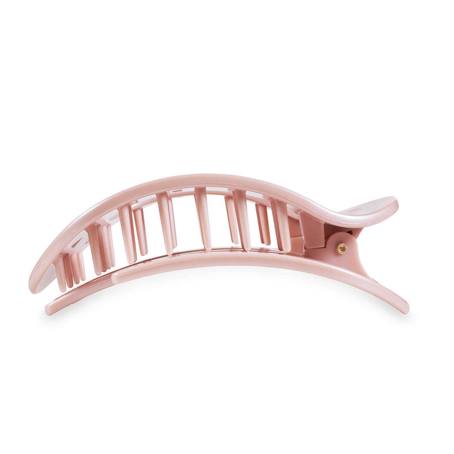 TELETIES - Round Flat Hair Clip | Large | Pearly Pink