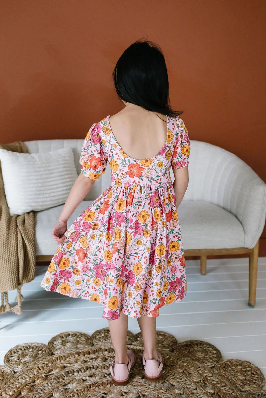 Autumn Garden Puff Dress