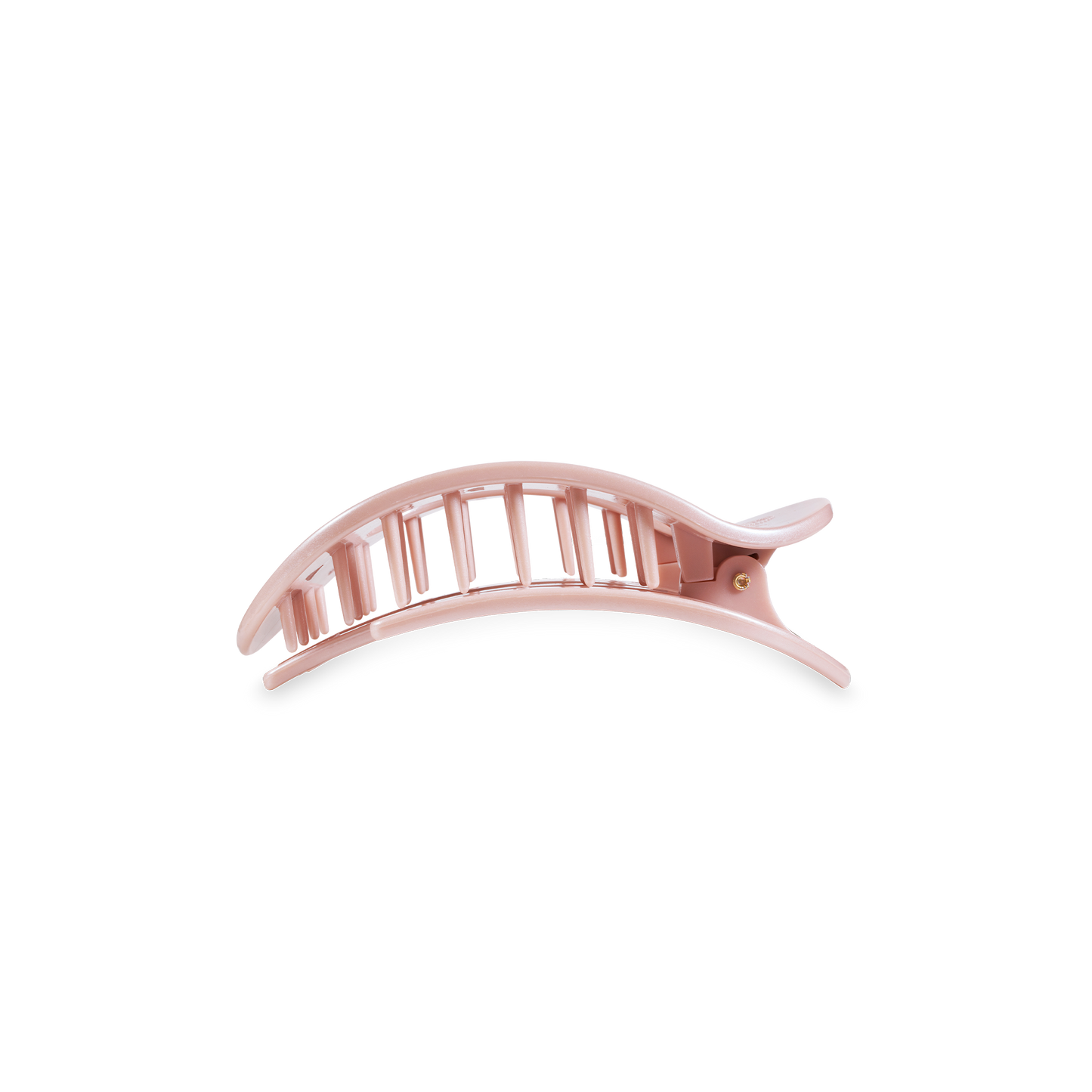 TELETIES - Round Flat Hair Clip | Small | Pearly Pink