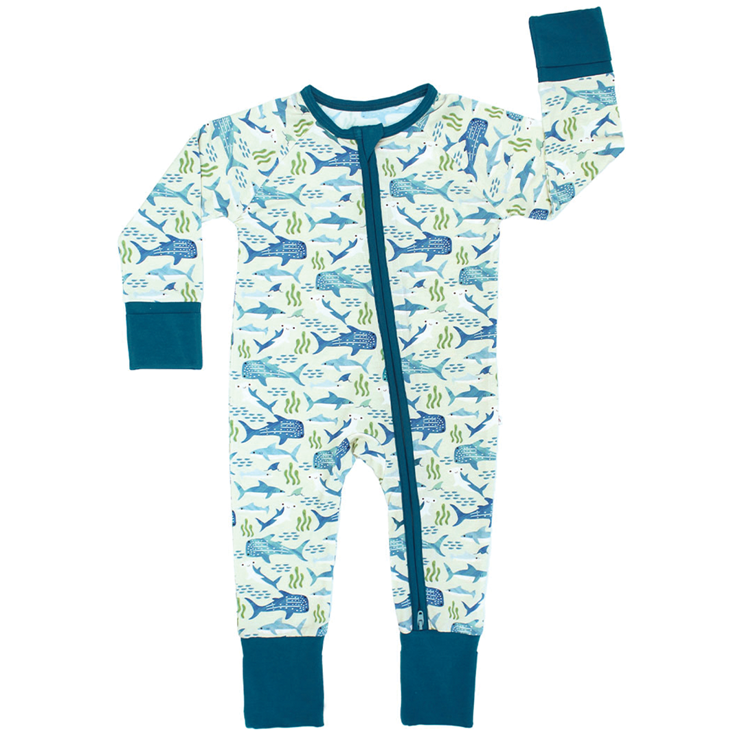 Shark Friends Baby Zip PJs