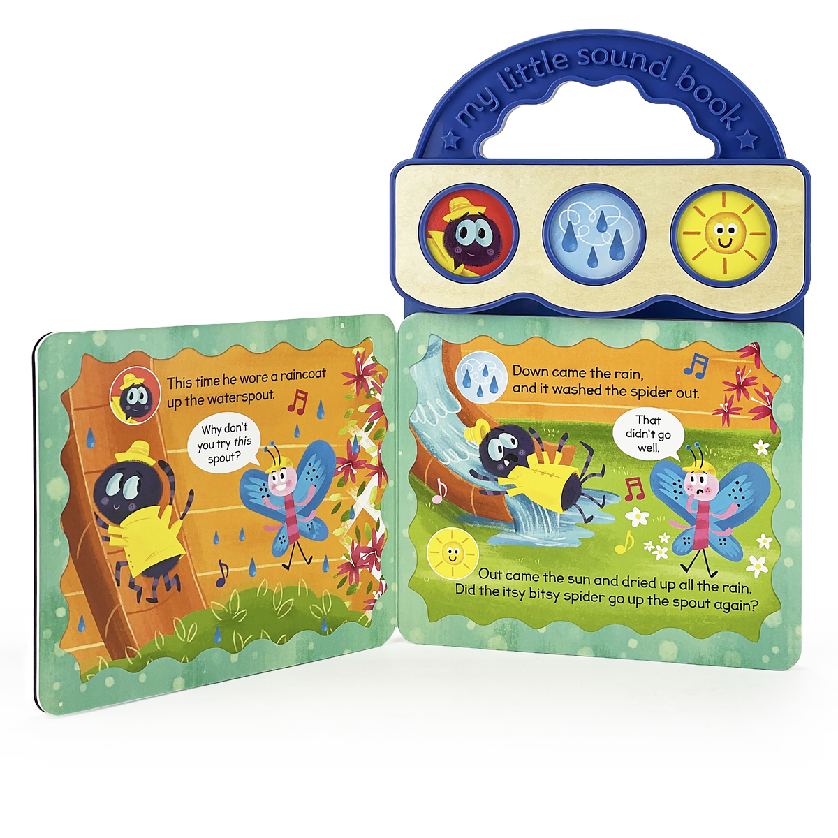 Itsy Bitsy Spider Nursery Rhyme 3-Button Sound Book