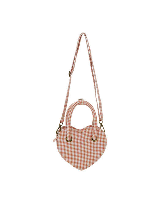 Heart Purse||Poppy Gingham