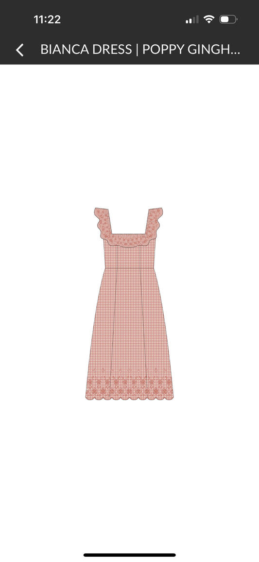 Bianca Dress||Poppy Gingham