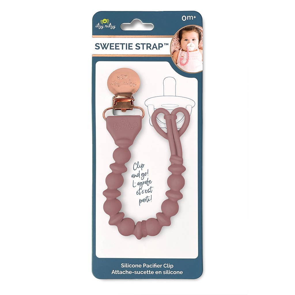 Itzy Ritzy - Sweetie Strap™ Silicone One-Piece Pacifier Clips