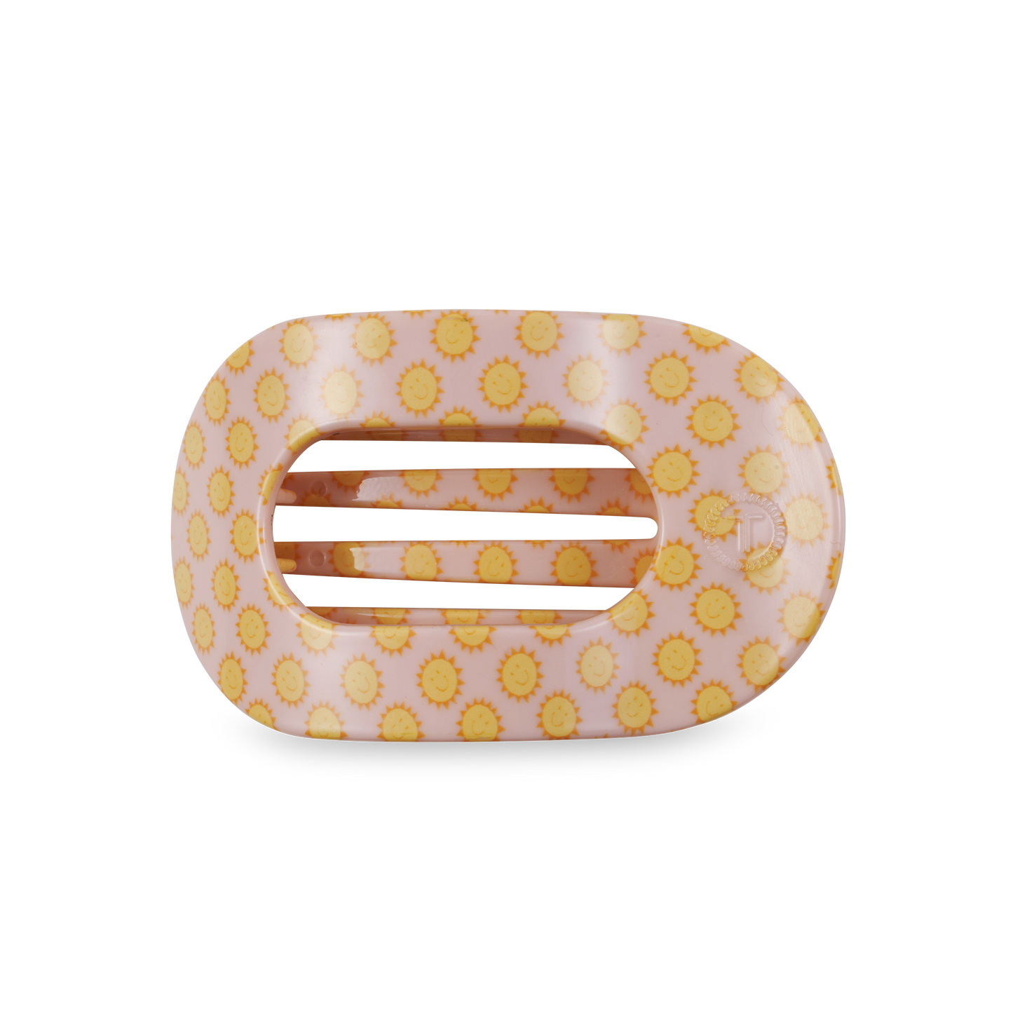 TELETIES - Round Flat Hair Clip | Medium | Sunny Days Ahead